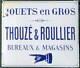 Rare Plaque Emaille Ancienne Jouets Thouze Et Roullier Emaillerie Dewez