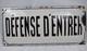 Rare Plaque Emaillee Bombee Defense D Entrer Quincaillerie Berton Sicard 1900
