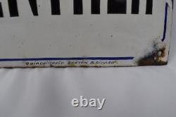 Rare Plaque Emaillee Bombee Defense D Entrer Quincaillerie Berton Sicard 1900