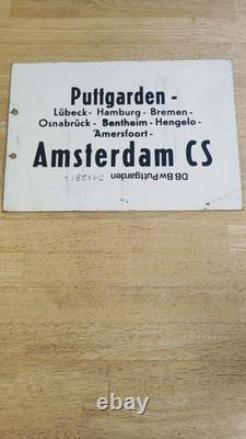 Rare Plaque Émaillée Des Chemins De Fer Allemands