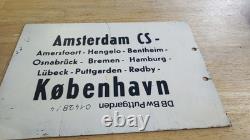 Rare Plaque Émaillée Des Chemins De Fer Allemands