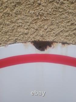 Rare Plaque Émaillée GLOREX Double Face Années 60 Station Essence