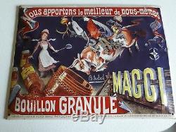 Rare Plaque Publicitaire Tôle Gaufrée Maggi B Boloch 1950