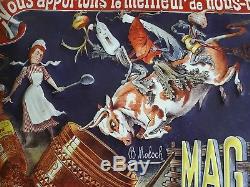 Rare Plaque Publicitaire Tôle Gaufrée Maggi B Boloch 1950