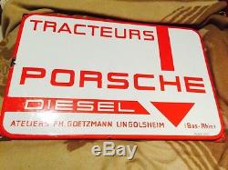 Rare Plaque Tracteur Porsche diesel