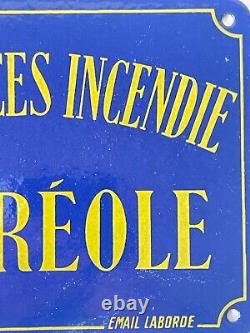 Rare Plaque émaillée La créole Assurances Laborde Très bon état 1930