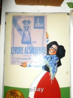 Rare Plaque emaillee bombee ancienne alsacienne etat exceptionnel