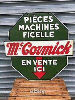 Rare Tole Materiel Agricole MC Cormick Tracteur Piece Machine Ficelle Double