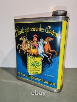 Rare ancien bidon d'huile Yacco 1930's 1940's Très Bel État A Saisir