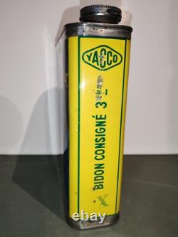 Rare ancien bidon d'huile Yacco 1930's 1940's Très Bel État A Saisir