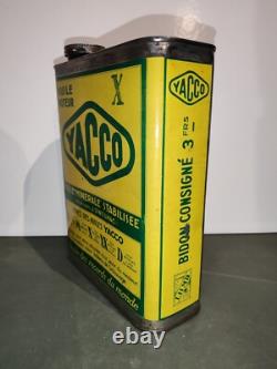 Rare ancien bidon d'huile Yacco 1930's 1940's Très Bel État A Saisir