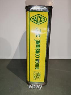 Rare ancien bidon d'huile Yacco 1930's 1940's Très Bel État A Saisir