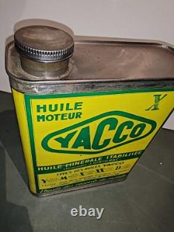 Rare ancien bidon d'huile Yacco 1930's 1940's Très Bel État A Saisir