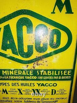 Rare ancien bidon d'huile Yacco Rosalinen1930's 1940's Très Bel État A Saisir