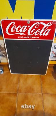 Rare ancien panneau coca cola limonade gazeuse années 50 no plaque émaillée