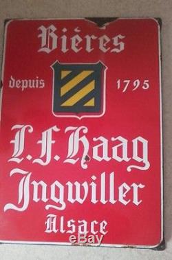 Rare ancienne plaque émaillé ingwiller Alsace 1930