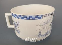 Rare dejeuner tasse lustucru cartier millon faience moret georges dreyfus GD