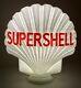 - Rare et superbe globe Shell en Opaline / Pompe a essence Vintage 1950