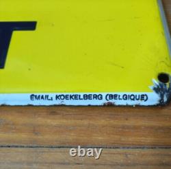 Rare plaque emaille publicitaire ancienne Charrues Melotte givet
