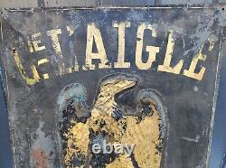 Rare plaque émaillée L'Aigle, Pub La Compagnie XIXeme