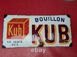 Rare plaque emaillee bouillon kub. Se Méfiez Des Contrefaçons