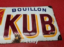 Rare plaque emaillee bouillon kub. Se Méfiez Des Contrefaçons