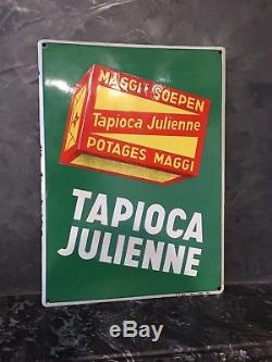 Rare plaque émaillée potages Maggi Tapioca Julienne
