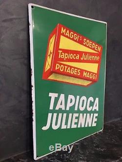 Rare plaque émaillée potages Maggi Tapioca Julienne