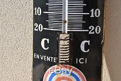 Rare thermometre émaillée Mint'ho Kréma, bel état