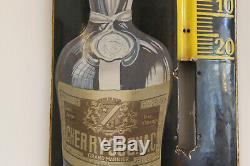 Rare thermomètre plaque émaillée cognac grand marnier