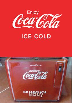 Sticker logo COCA COLA ice cold for OLD FRIDGE-COOLER-VECCHI FRIGO A POZZETTO