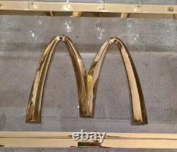 Superbe Enseigne McDonalds Collector dorée et patinée, Circa 1970 8 kg