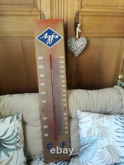 Superbe tôle publicitaire de photo agfa ancien termomètre