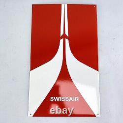 Swissair Logo 50x30 CM Plaque en Email Émaille Bouclier