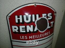 THERMOMETRE EMAILLE HUILES RENAULT STELCYL 1938 bidon huile oil pompe pump