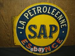 TOLE SAP LA PETROLEENNE ESSENCE ANNEES 20 bidon huile oil pompe char essence