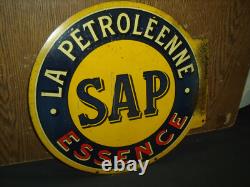 TOLE SAP LA PETROLEENNE ESSENCE ANNEES 20 bidon huile oil pompe char essence