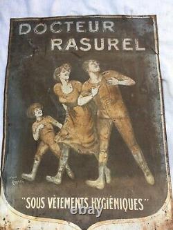 TOLE lithographiée gaufrée double face DOCTEUR RASUREL (devenu LE JABY) 1910