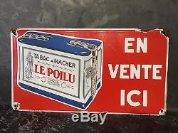 Tabac A Macher Le Poilu Plaque Pas Courante Belgique 1934