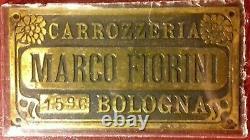 Targa In Ottone Intarsiata A Mano Marco Fiorini Bologna 1866 Leggere