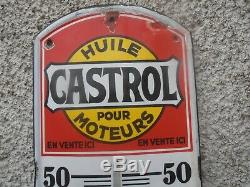 Thermometre Ancien Emaillee Castrol