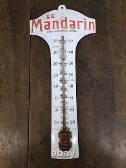 Thermomètre Le Mandarin Ancien / Plaque Émaillée 1930