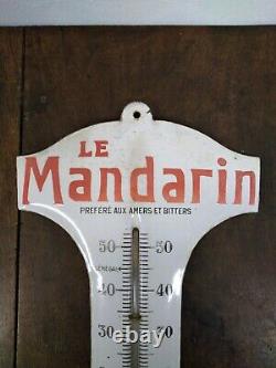 Thermomètre Le Mandarin Ancien / Plaque Émaillée 1930
