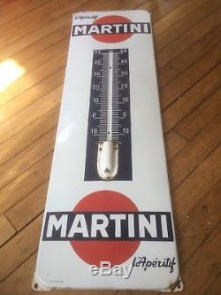 Thermomètre Plaque Émaillée Martini Vox Publicité Ancien Manque Tube