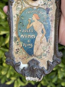 Thermomètre Publicitaire Champagne Jules Mumm À Reims & Devambez Vers 1900