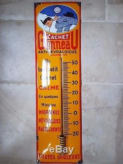 Thermomètre émaillé CACHET GENEAU