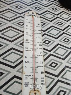 Thermomètre émaillé ancien