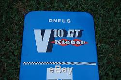 Thermomètre plaque émaillée Pneus V10 GT KLEBER. 1960 Bon état