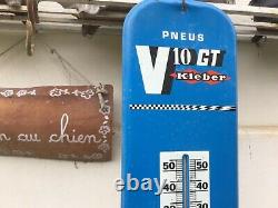 Thermometre plaque émaillée pneu Kléber V10 GT 67.5x17.5