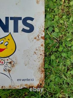 Tole Esso Publicitaire Ancienne Peunte Garage Voiture Annees 60-70 Plaque Email